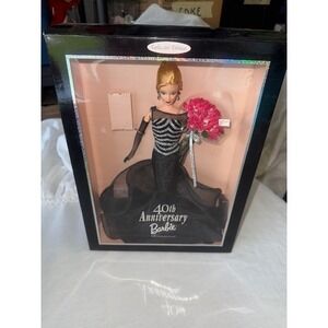 40th Anniversary‎ Barbie Collector Edition 1999 NIB Black Gown Elegant Doll